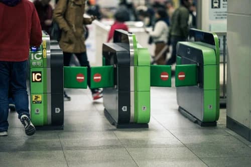 Tokyo train station ticket gates